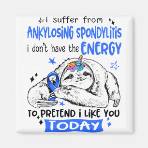 Spondylitis ankylopoetica Maand Ribbon Gift Magneet