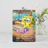 Sponge Birthday Invitation FOR KIDS (Debout devant)