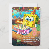 Sponge Birthday Invitation FOR KIDS (Devant)