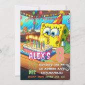 Sponge Cake Birthday Invitation (Devant)