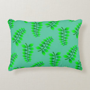 Sponged Foliage Pattern Accent Kussen