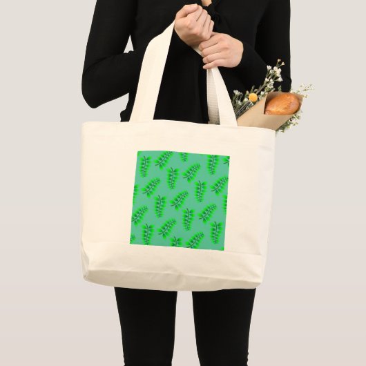 Sponged Foliage Pattern Grote Tote Bag (Voorkant (product))