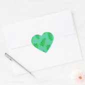 Sponged Foliage Pattern Hart Sticker (Envelop)