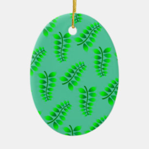 Sponged Foliage Pattern Keramisch Ornament