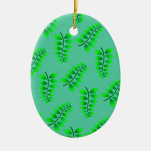 Sponged Foliage Pattern Keramisch Ornament (Voorkant)