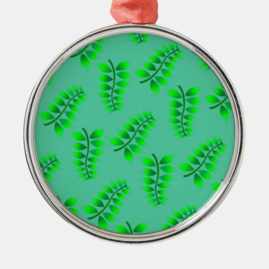 Sponged Foliage Pattern Metalen Ornament (Voorkant)