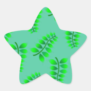 Sponged Foliage Pattern Ster Sticker
