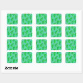 Sponged Foliage Pattern Vierkante Sticker (Vel)