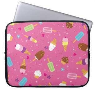 Sponken, cupcakes, consumptie-ijs en popsicles laptop sleeve