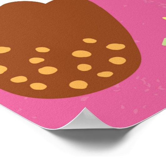 Sponken, cupcakes, consumptie-ijs en popsicles poster (Hoek)