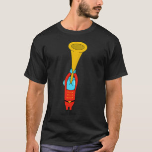 Sponsbob- vis 2 die op de trompet speelt in de Bub T-shirt