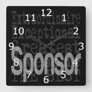 Sponsor Extraordinaire Vierkante Klok