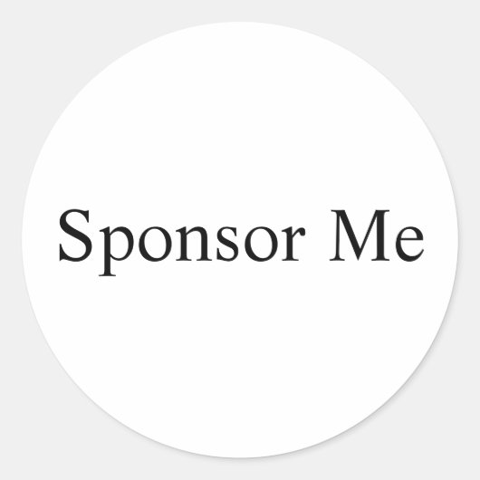 Sponsor mij ronde sticker (Voorkant)