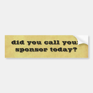 sponsoring bumpersticker