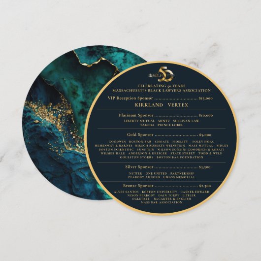 Sponsoring Level Table Kaarten (Voorkant / Achterkant)