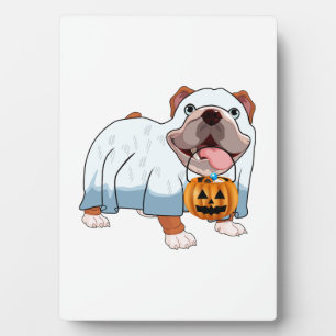 Spook Bulldog Halloween Hond Fotoplaat