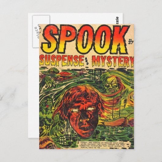 Spook Comic Book Briefkaart (Voorkant / Achterkant)