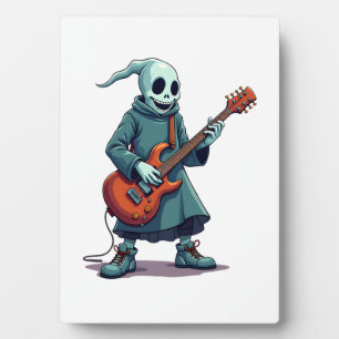 Spook die gitaar speelt � Griezelige muziek Hallow Fotoplaat