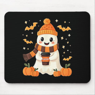 Spook die koffie drinkt Halloween Lieve spook ijs Muismat