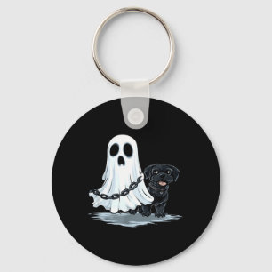 Spook die puppyhond vasthoudt, grappig Halloween-k Sleutelhanger