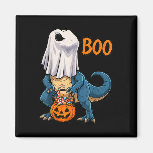 Spook Dinosaur T Rex Pompoen Boo Grappig Halloween Magneet