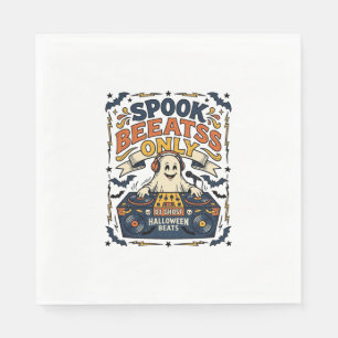Spook DJ Spooky Beats Vintage Gravure Halloween Servet