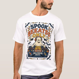 Spook DJ Spooky Beats Vintage Gravure Halloween T-shirt