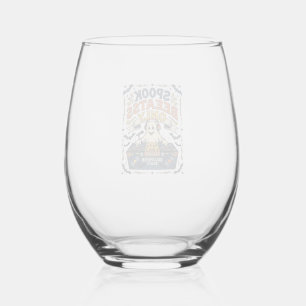 Spook DJ Spooky Beats Vintage Gravure Halloween Wijnglas Zonder Voet