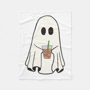 Spook Drink Koffie Grappig Halloween Kostuum Coff Fleece Deken