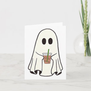 Spook Drink Koffie Grappig Halloween Kostuum Coff Kaart