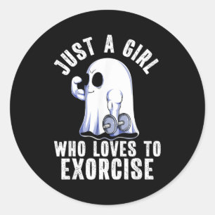 Spook Grappige Gym Workout Bodybuilding Soky Hallo Ronde Sticker