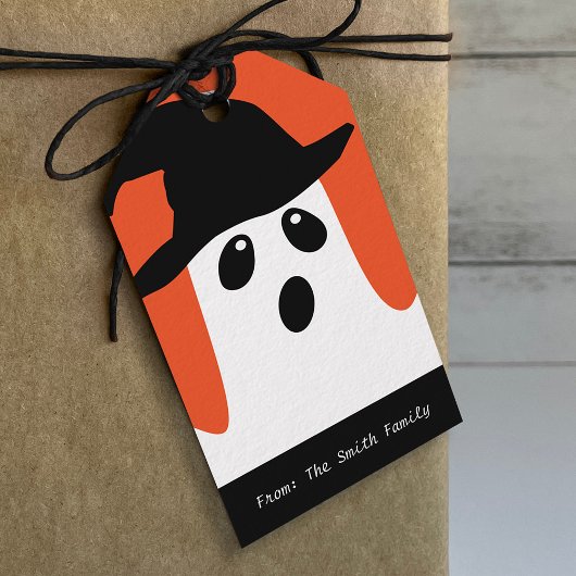 Spook Halloween cadeautag Cadeaulabel