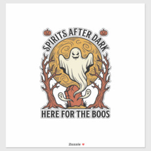 Spook Halloween T-shirt Vintage Gravure Griezelige Sticker