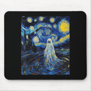 Spook Halloween - Van Gogh stijl - Sterrennacht Muismat