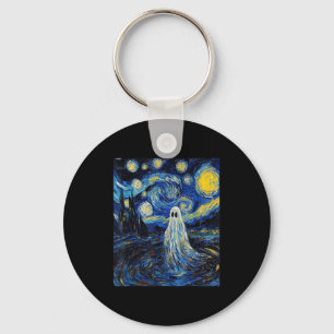 Spook Halloween - Van Gogh stijl - Sterrennacht Sleutelhanger