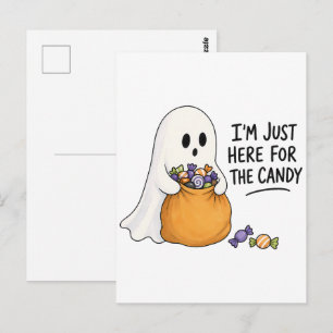 Spook hier alleen voor de snoep Halloween Illustra Briefkaart