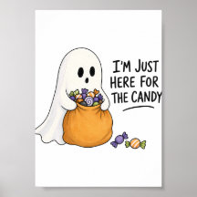 Spook hier alleen voor de snoep Halloween Illustra