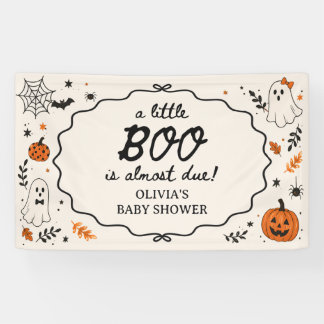 Spook Kleine Boo Is Uitgerekend Halloween Baby Sho Spandoek