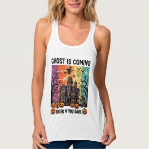 Spook komt Halloween-spookhuis Heksenpomp Tanktop