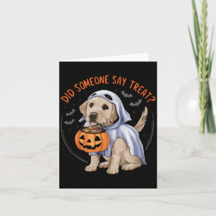 Spook Labrador Puppy Brokken Halloween Labrador Ho Kaart