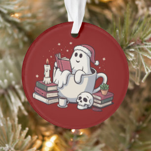 Spook leest boeken Kerst leraar Boekenwurm Ornament