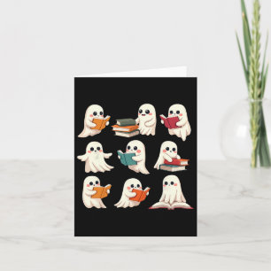 Spook lezen boeken Halloween boeken Lover Teacher Kaart