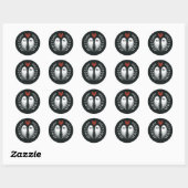 Spook Liefde Bruiloft Ronde Sticker (Vel)