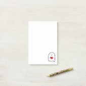 Spook met Hart Post-it® Notes (Op bureau)