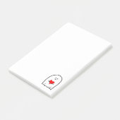 Spook met Hart Post-it® Notes (Schuin)
