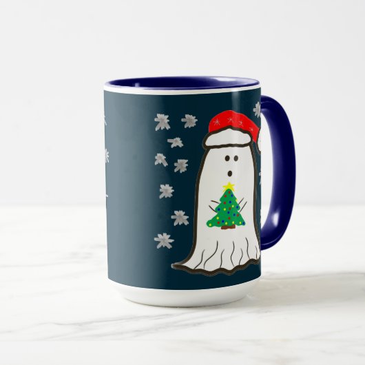 Spook met Kerstboom Mok (Voorkant rechts)