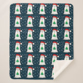 Spook met Kerstboom Sherpa Deken (Voorkant)