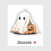 Spook met pompoen sticker (Vel)