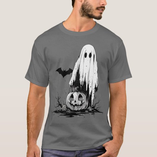 Spook met pompoen t-shirt (Voorkant)