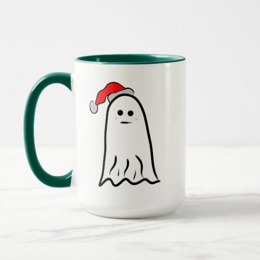 Spook met Santa Hat Mok (Links)